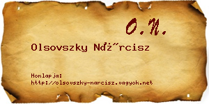 Olsovszky Nárcisz névjegykártya